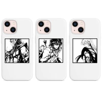 saint seiya anime cartoon phone case white color for iphone 13 12 mini 11 pro x xr xs max 8 7 6 plus coque funda shell cover