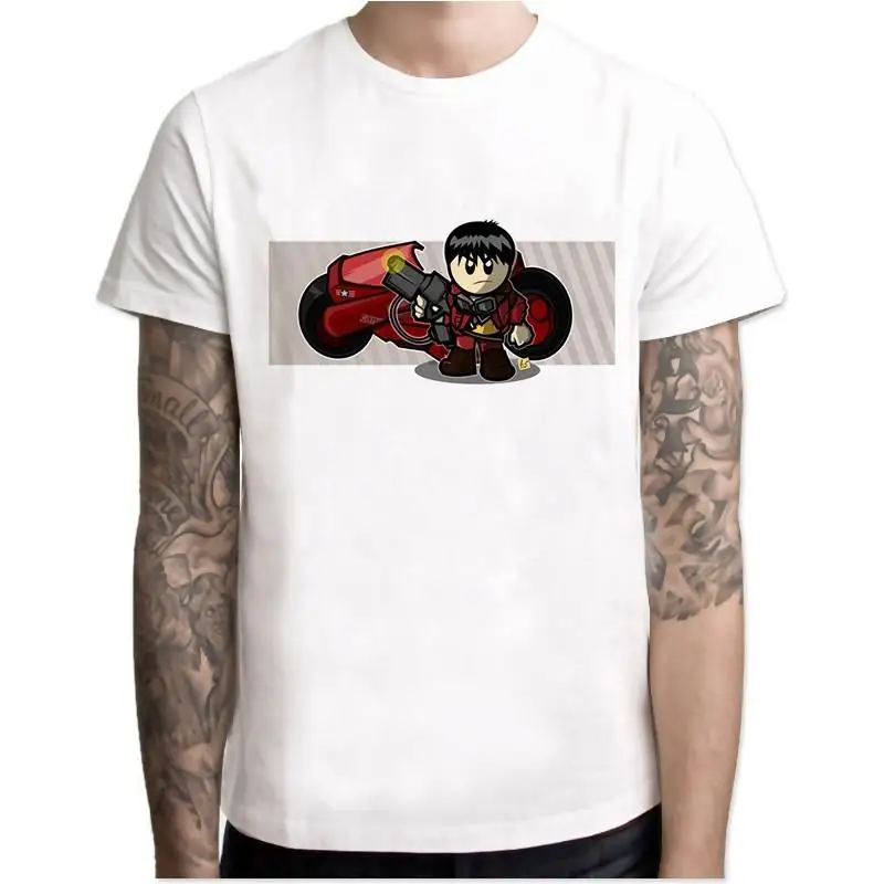 

Akira Tshirt Shotaro Kaneda Neo Tokyo streewear Motorcycle Japanese Anime Film T-shirt Tee Mens Summer Style men T Shirt