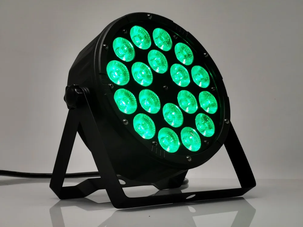 Большой объектив 18x12 вт led par светильник rgbw 4 в 1 dmx512 пластиковые par светильник профессиональный сценический свет dj светильник