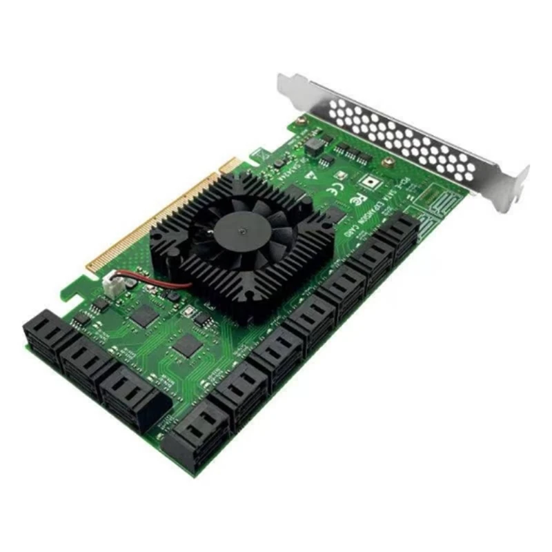 24 портовая Плата расширения PCI E к SATA контроллер Express X16 адаптер интерфейс 6 Гб