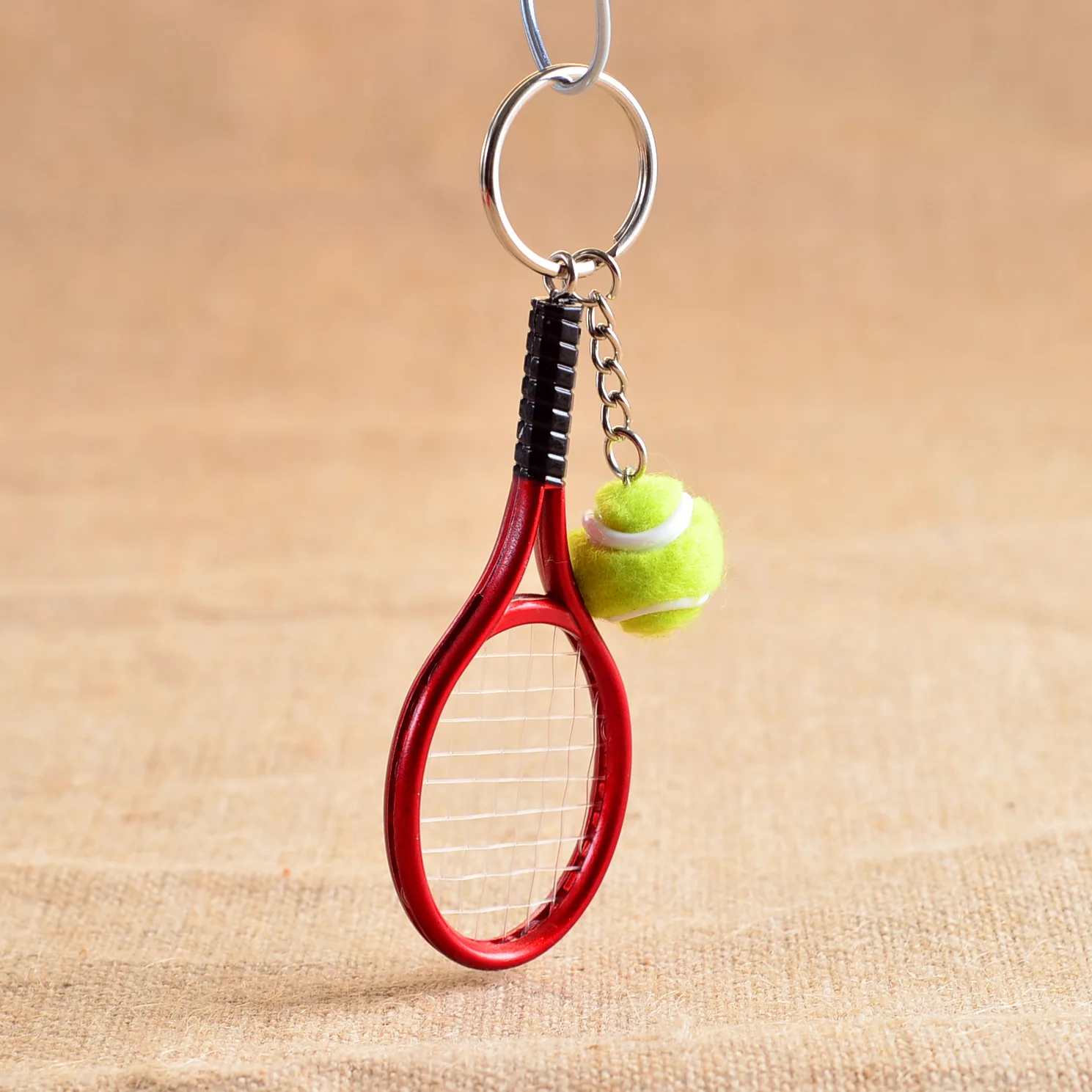

FashionCute Sport Mini Tennis Racket Pendant Keychain Keyring Key Chain Ring Finder Holer Accessories Gifts For Teenager Fan