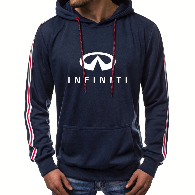 Свитер мужской с капюшоном Повседневный хлопковый свитшот принтом логотипа