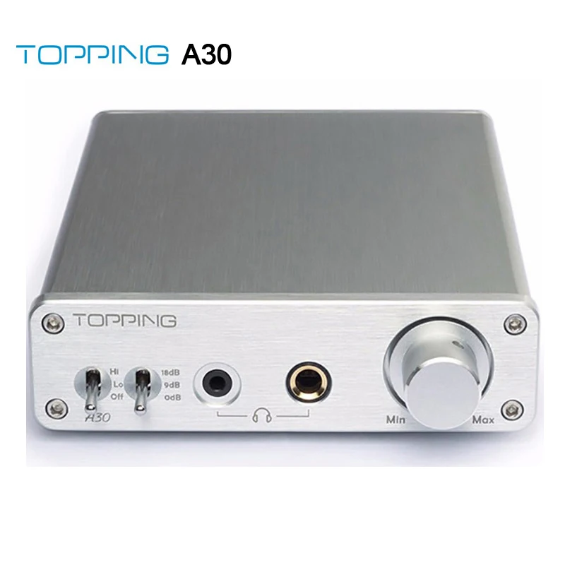 Topping A30 Hifi Настольный усилитель для наушников 3,5 мм/6,35 мм выход для наушников 1540 МВт большая выходная мощность 0 дБ/9 дБ/18 дБ усиление swich