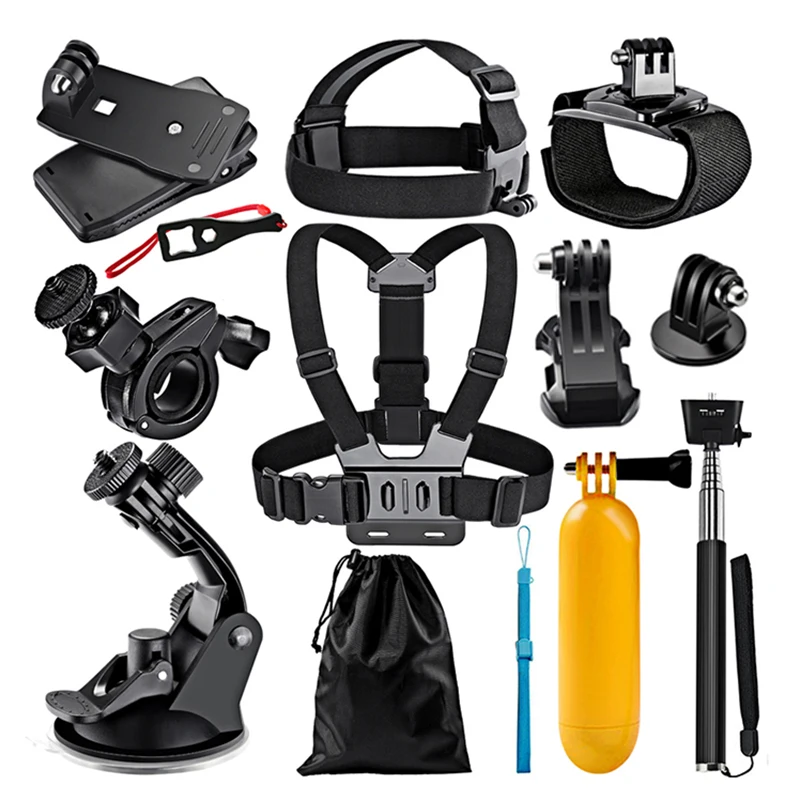 【12 In 1】Go Pro Accessories Set Kit For Gopros Heros6 5 4 3 2 1 Pack Sets Action Camera Holder Mount  for Sjcam Action Camera