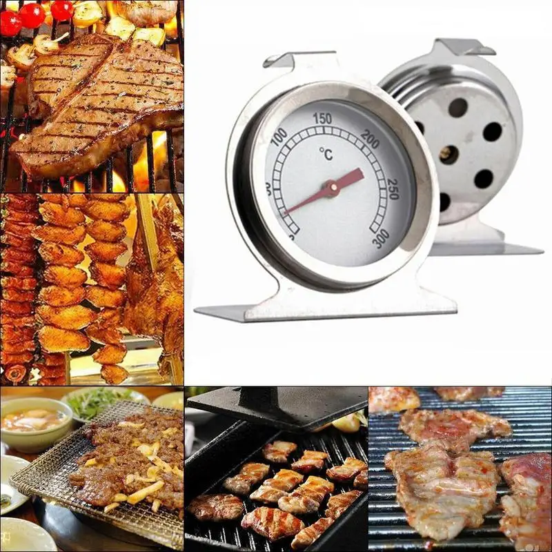 

Steel Oven Cooker Stand Dial Tool Gauge Thermometer Meat Food Up Oven O9J1