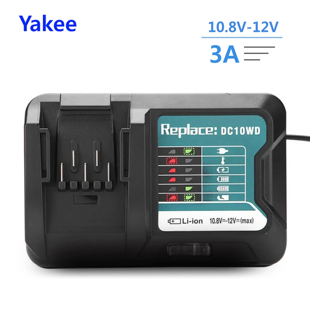 Battery Fast Charger For Makita 10.8V 12V Tool Batterys Charging DC10WD BL1015 BL1016 BL1021B BL1041B 40W 3A Current
