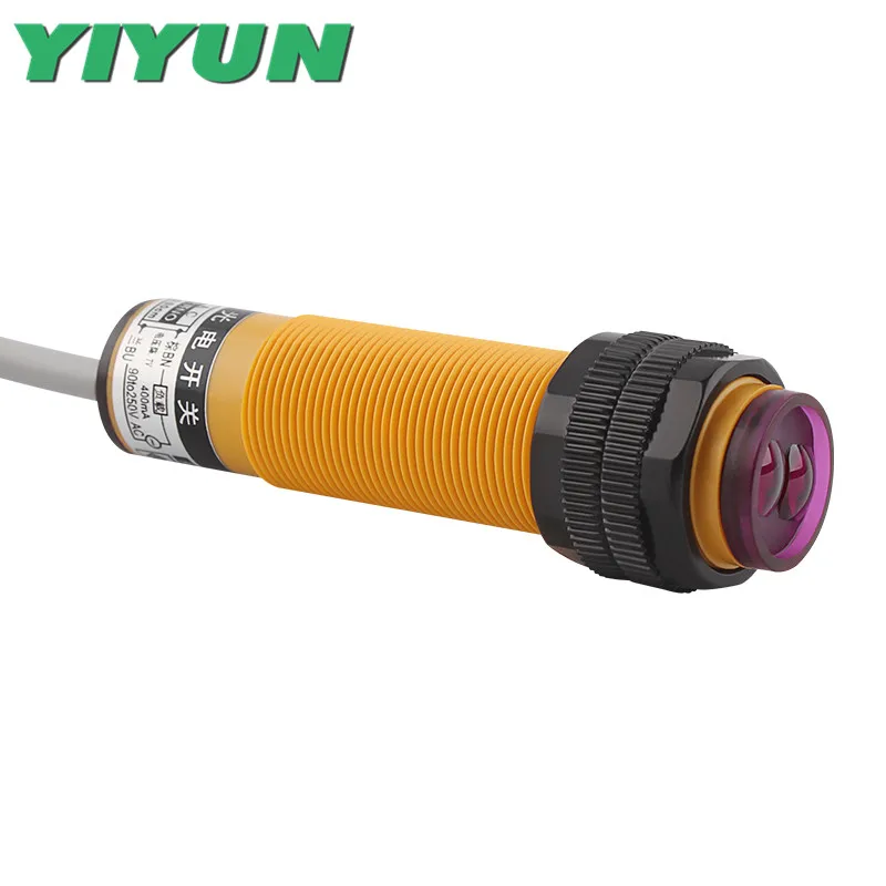 

Diffused photoelectric switch E3F-DS10C4 DC three-wire NPN normally on M18
