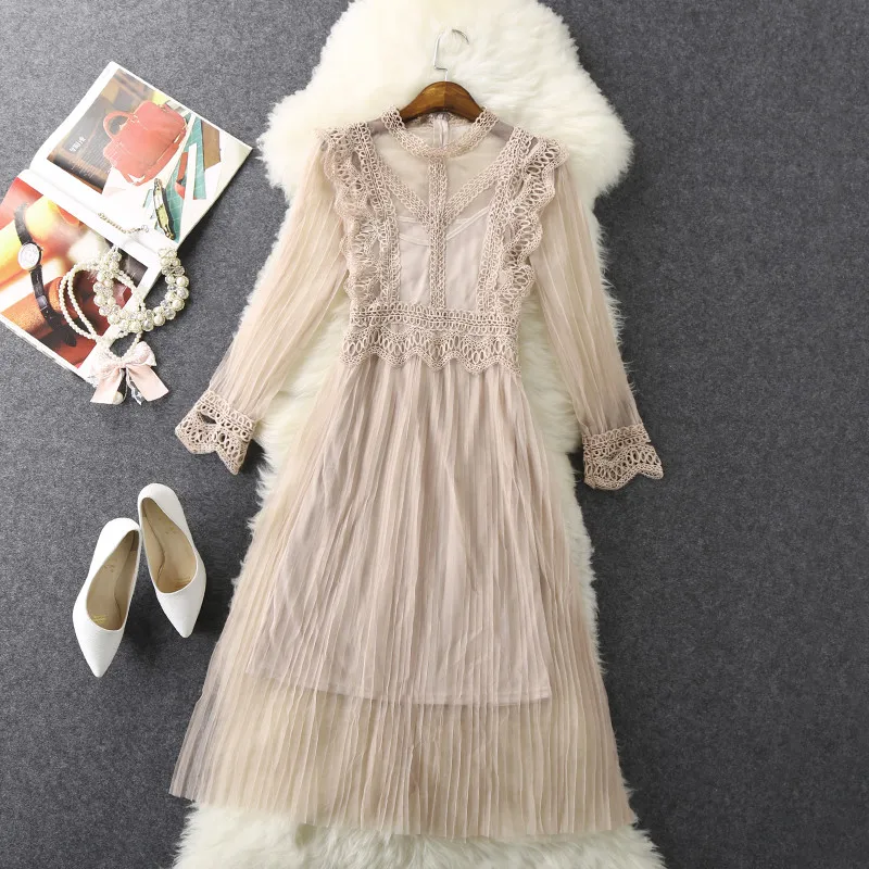 Новинка 2020 женское Элегантное летнее Сетчатое кружевное платье облегающее