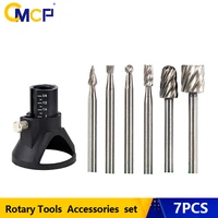 cmcp 7pcs hss routing router bit with hss drill dedicated for dremel rotary tool dril bit drilling tool