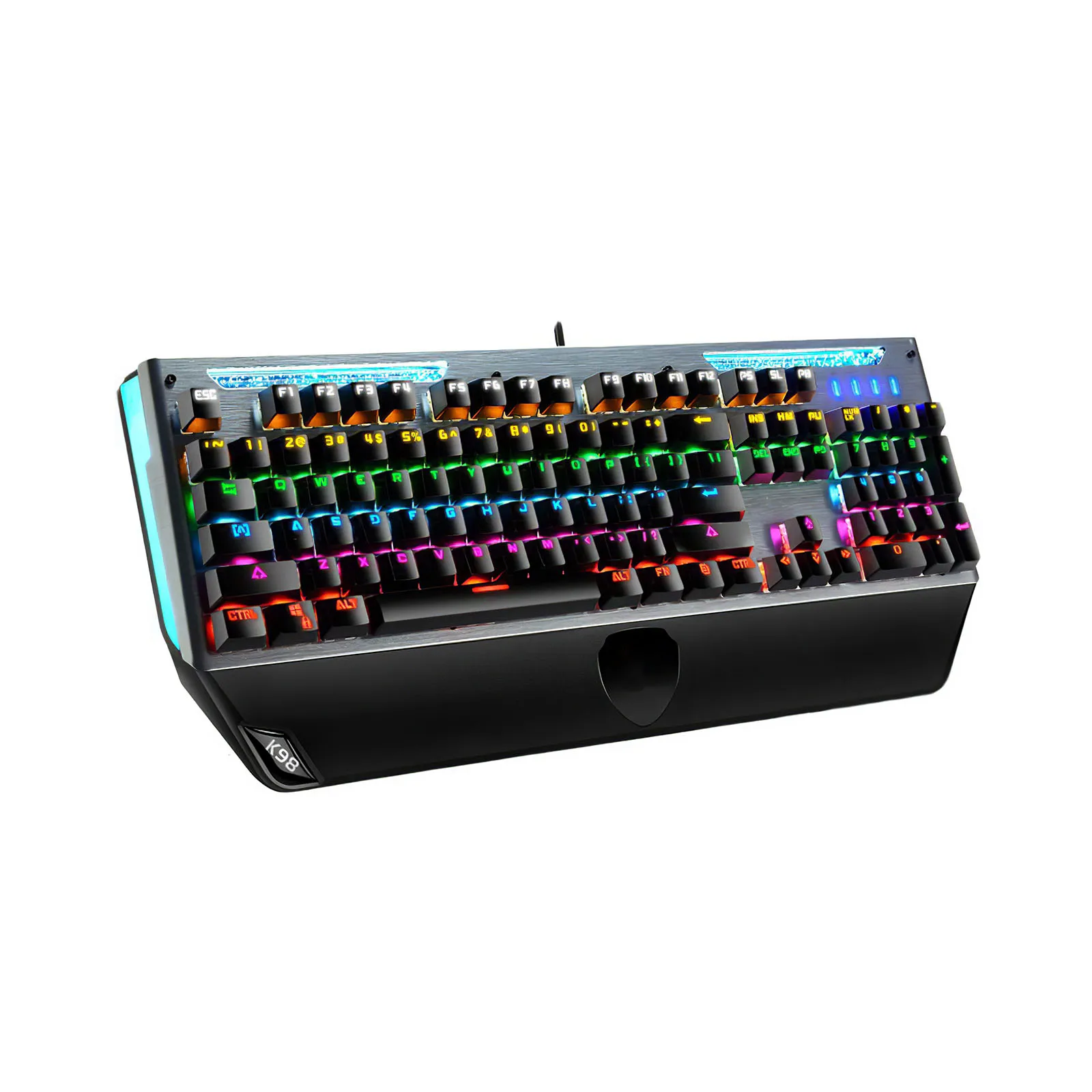 

Механическая игровая клавиатура, проводная клавиатура с зеленой осью и Цветной подсветкой, 104 клавиш, механическая клавиатура для игровых к...