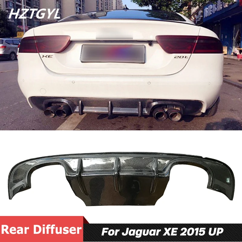 

High Quality Carbon Fiber Rear Bumper Lip Diffuser Chin For Jaguar XE Car Body Kit 2015 Up