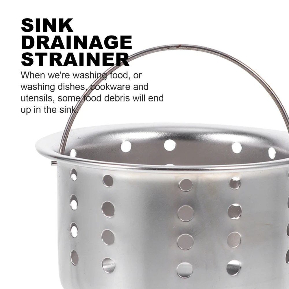 

2 Sets Stainless Steel Sink Drainage Strainers Sink Baskets Drainage Covers