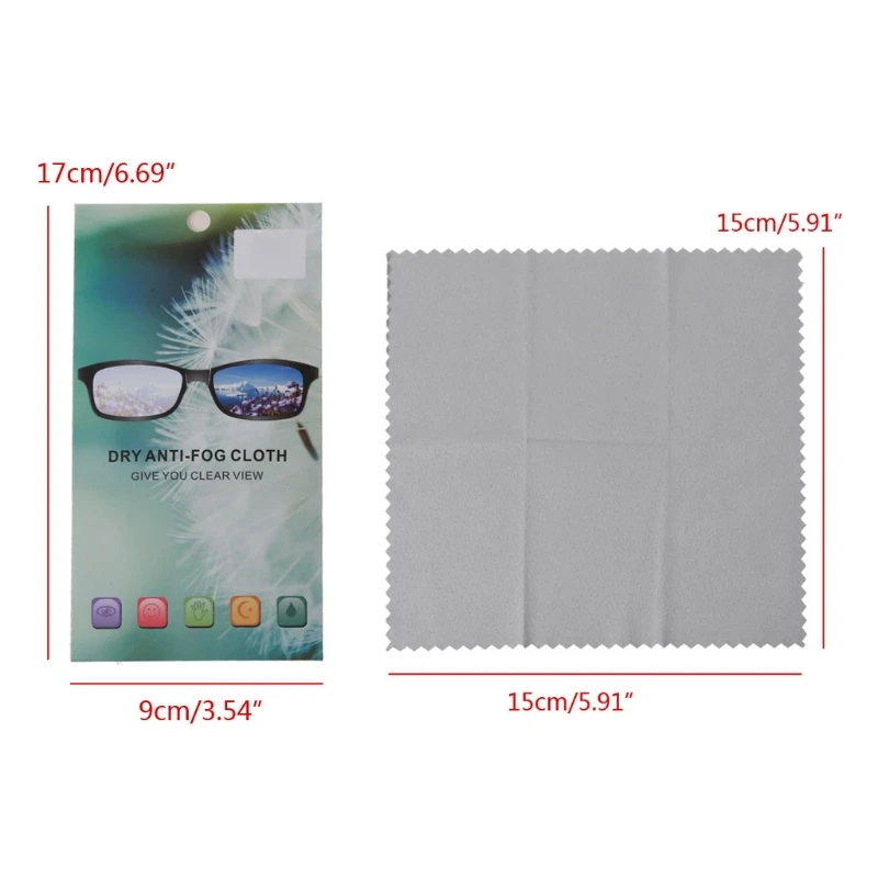 

Nano Anti Fog Cloth Easy View Anti Fog Cloth Glasses Goggles Camera Pre-moistened Antifog Lens Cloth Eyeglass Defogger