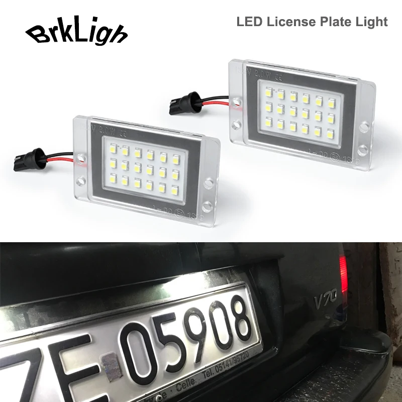 Luces LED para matrícula de coche, accesorios para Volvo V70, V70XC, 97-00, 850, 855, 91-97, sin Error, Blanco superbrillante, 2 uds.