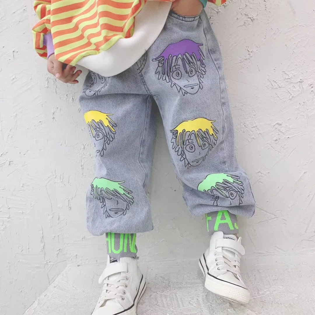 Джинсы с принтом репы для мальчиков весна 2020 | Мать и ребенок