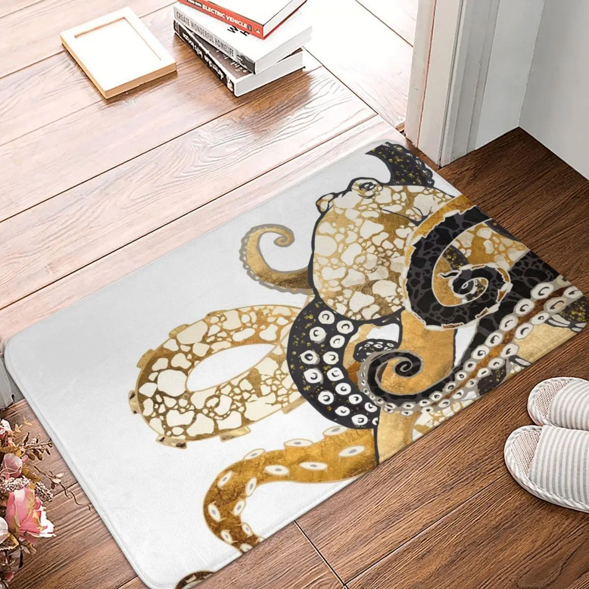 

Metallic Octopus Doormat Carpet Mat Rug Polyester PVC Non-Slip Floor Decor Bath Bathroom Kitchen Bedroom 40*60