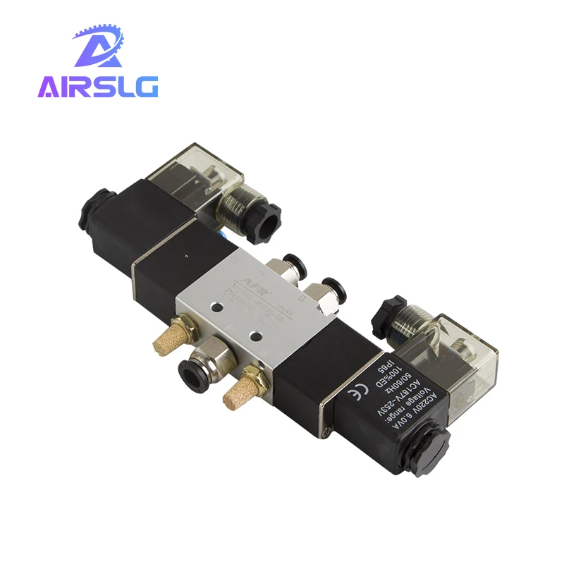 Пневматический электромагнитный клапан 4V220-08 5-ходовой 2-позиционный внутренний