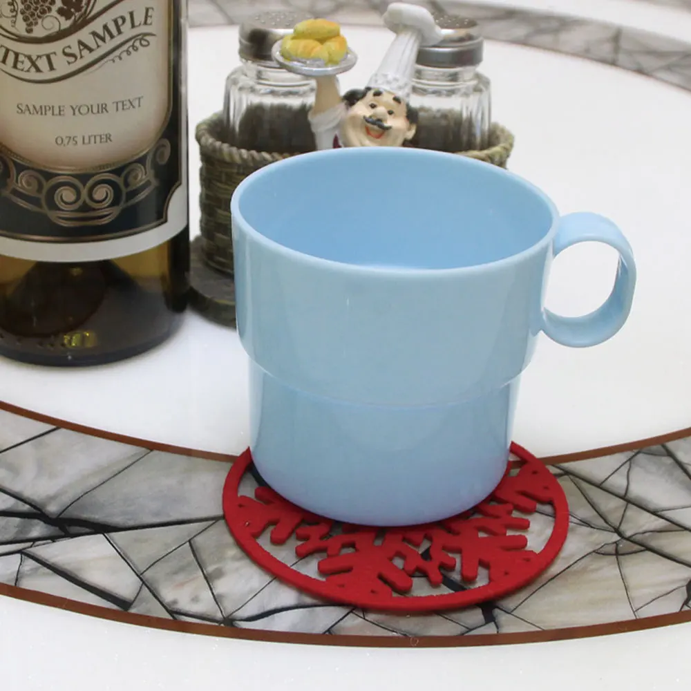 2 шт ПВХ рождественские снежные подставки Снежинка подстилки кофейные винные