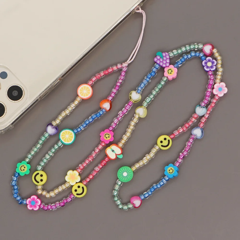 2021 Цветочные Фрукты прозрачные цветные блестящие бусины мягкие керамические