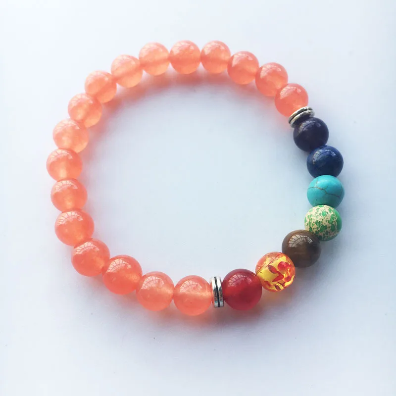 

Fashion 7 Chakra Natural Volcanic Rock Tiger Stone Bracelet Bangle Women Men Fashion Bracelet Accesories Jewelry Bracelet