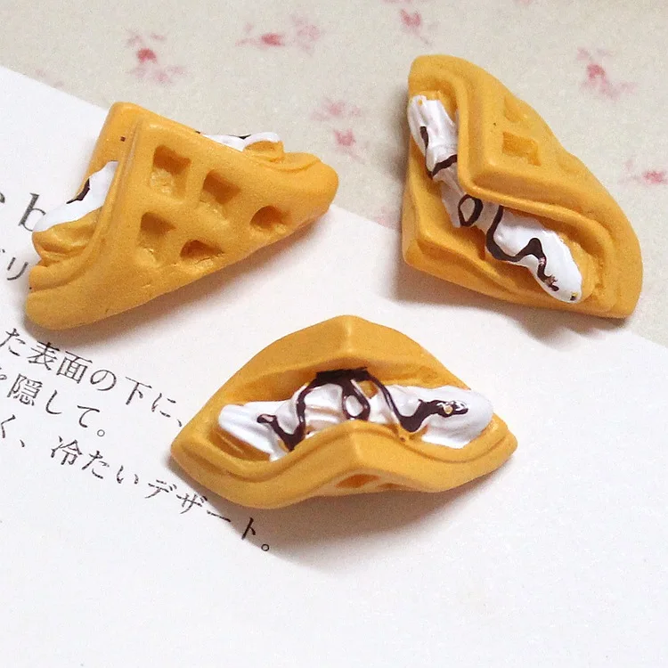 20 шт Diy смолы Flatback вафельные части милый торт еда играть Кабошон Скрапбукинг для