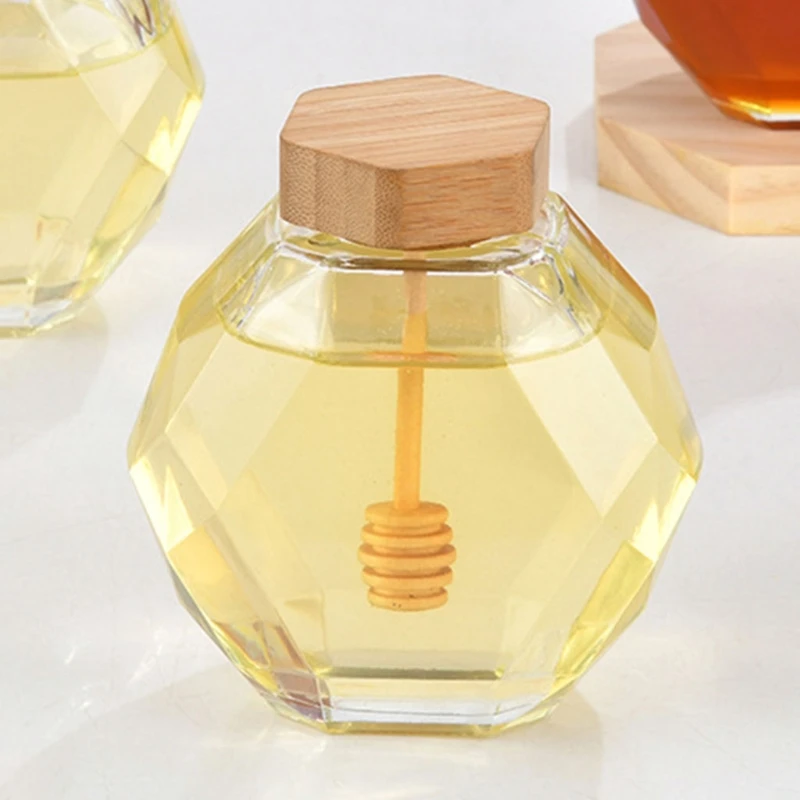 SFEVEFVD шестигранные банки для меда с деревянной крышкой стеклянная коробка