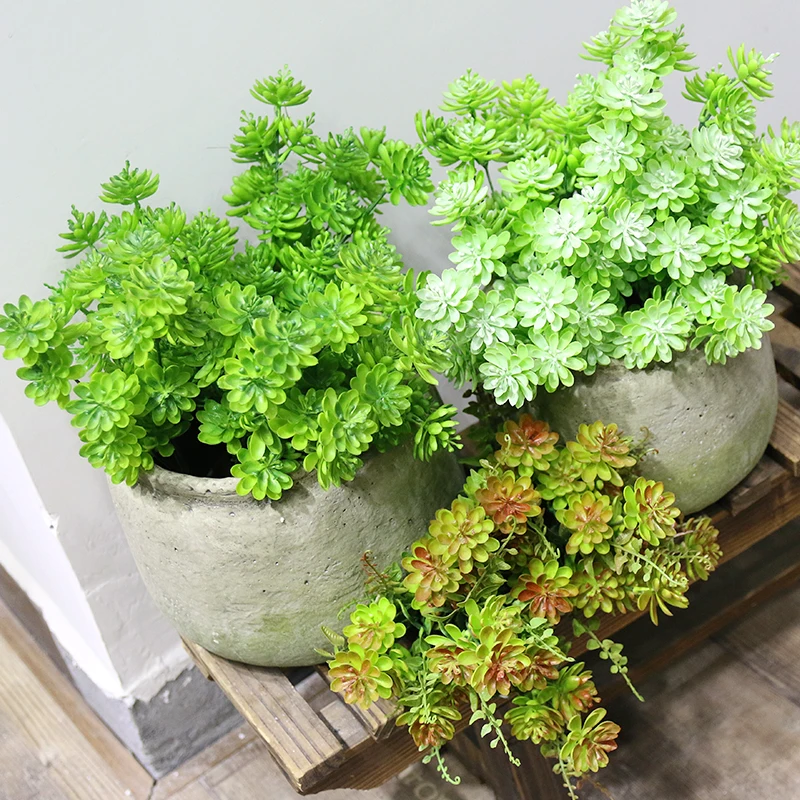 Пластиковая трава свадебные цветы искусственная зеленое растение для всей семьи