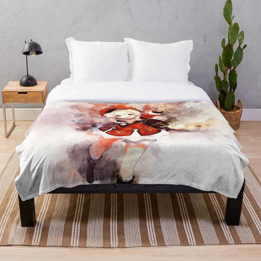 

Genshin Impact Klee Blanket Fleece Art Print Children Warm Bed Throw Blanket newborn bayby Blanket Boys Adult Gifts