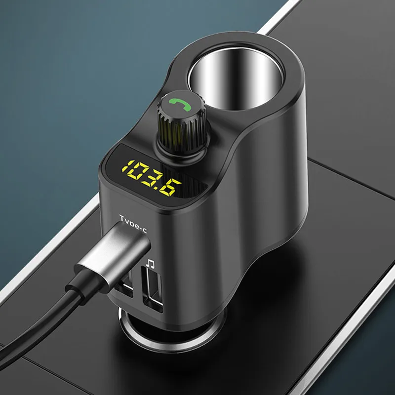 Bluetooth Car Charger LED Fast Duble USB Ports Mobile Phone Charging Answer The Play Safety Compatibale And Convenience | Мобильные