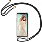 Чехол для Xiaomi Redmi Note 10 Pro 9 9A POCO X3 NFC с цепочкой через плечо, ударопрочный прозрачный чехол