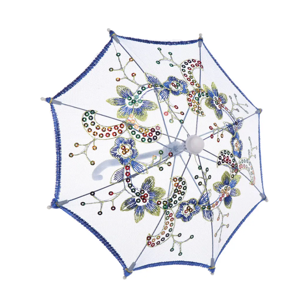 1 шт. новый кружевной зонт детские мини Зонтики с вышивкой для кукол ручной работы
