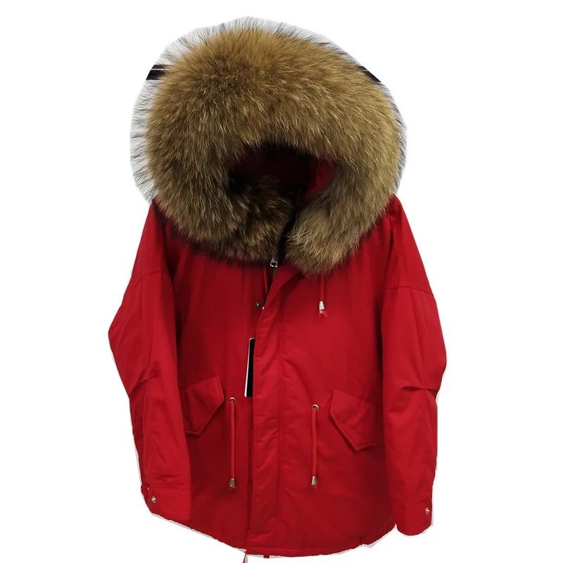 Женский зимний пуховик в Корейском стиле Короткие пуховики для дам с натуральным