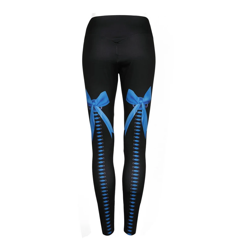 

Black Leggings Women's Sexy Bowknot Printed Fitness Leggings High Waist Push Up Leggings Sportswear Workout Black Leggings
