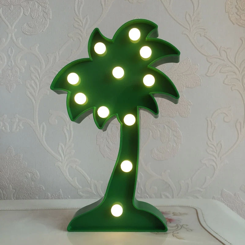 Cactus Светодиодный светильник в виде фламинго, единорога, ночник, ананас, кактус, Звездный светильник, настенные украшения, светильник, подарки на Рождество, праздник, день рождения - Испускаемый цвет: Cactus