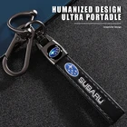 Брелок для ключей, металлический Кожаный Автомобильный Брелок, подвеска с защитой от потери, аксессуары для Subaru Impreza Legacy WRX STI BRZ XV WRC Forester Outback