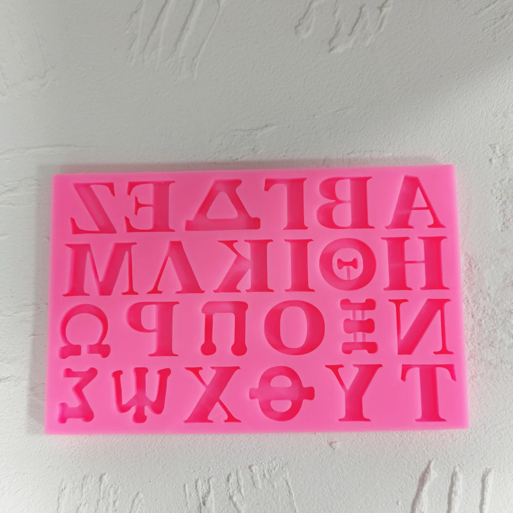 

DIY Keychain Silicone Symbols Candy Molds Greek Letter Alphabet Resin Mold