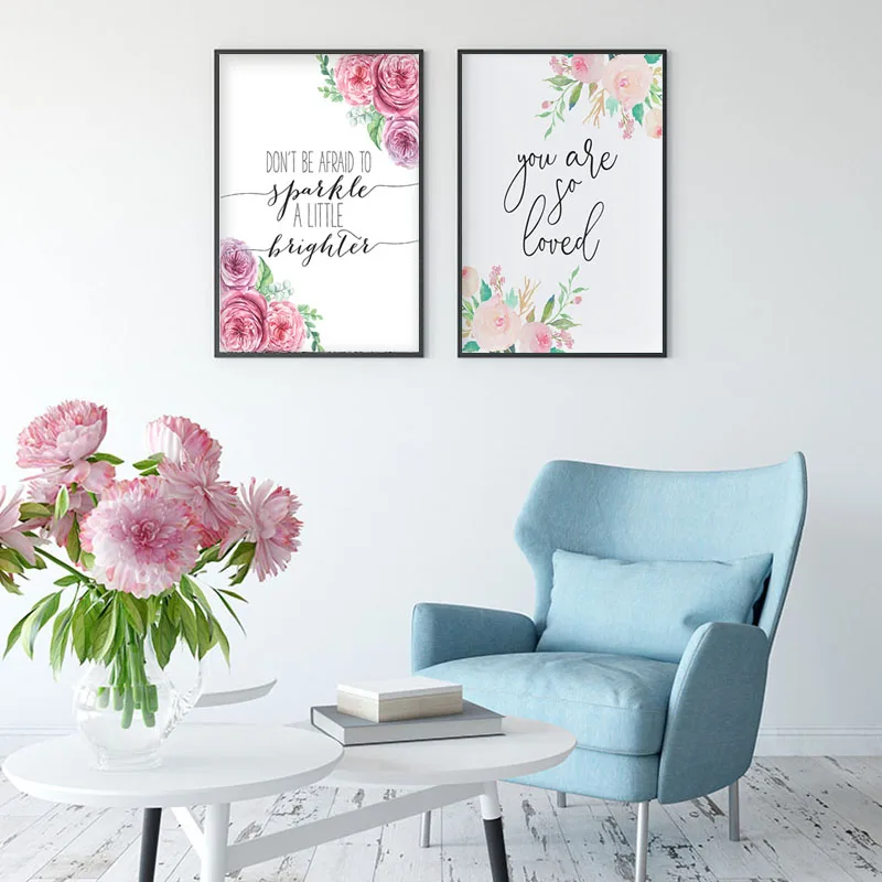 Настенная картина с акварелью минималистичные флоры плакаты и принты