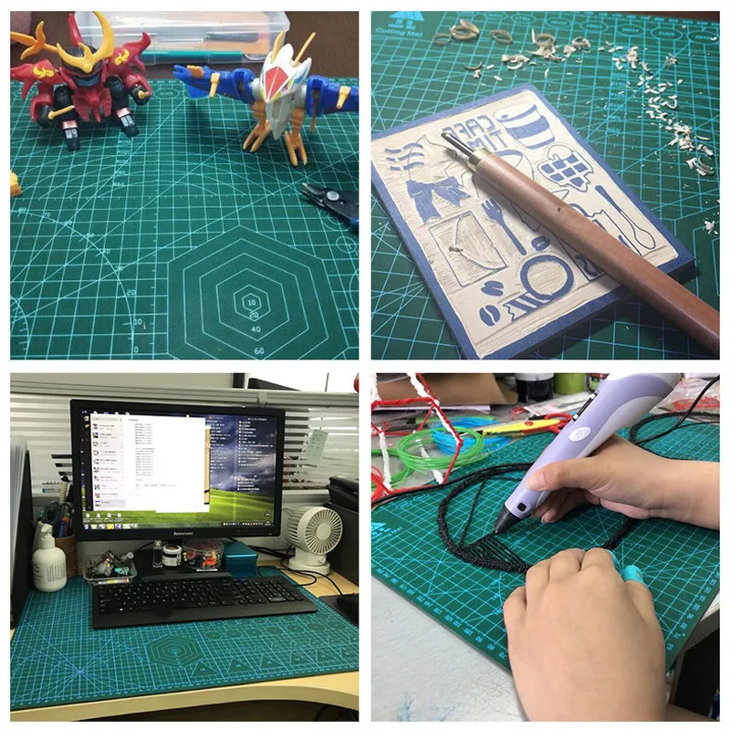 A3 Cutting Mats Cushion Board Large Handwritten Test Paper Drawing Beauty WorkbeScaling Model Rubber Seal Engraving DIY | Дом и сад