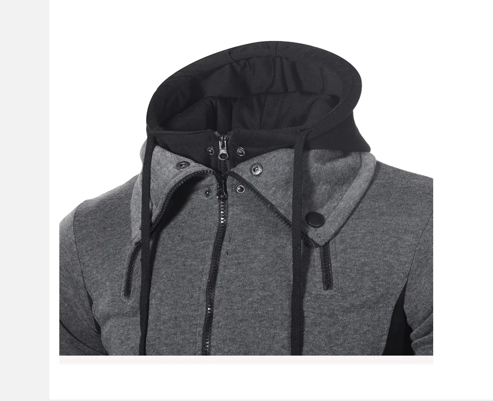 

Men's 2021 fashion new slim long sleeve Hoodie men's street sports outdoor zipper top men's brand casual clothing men's Hoodie