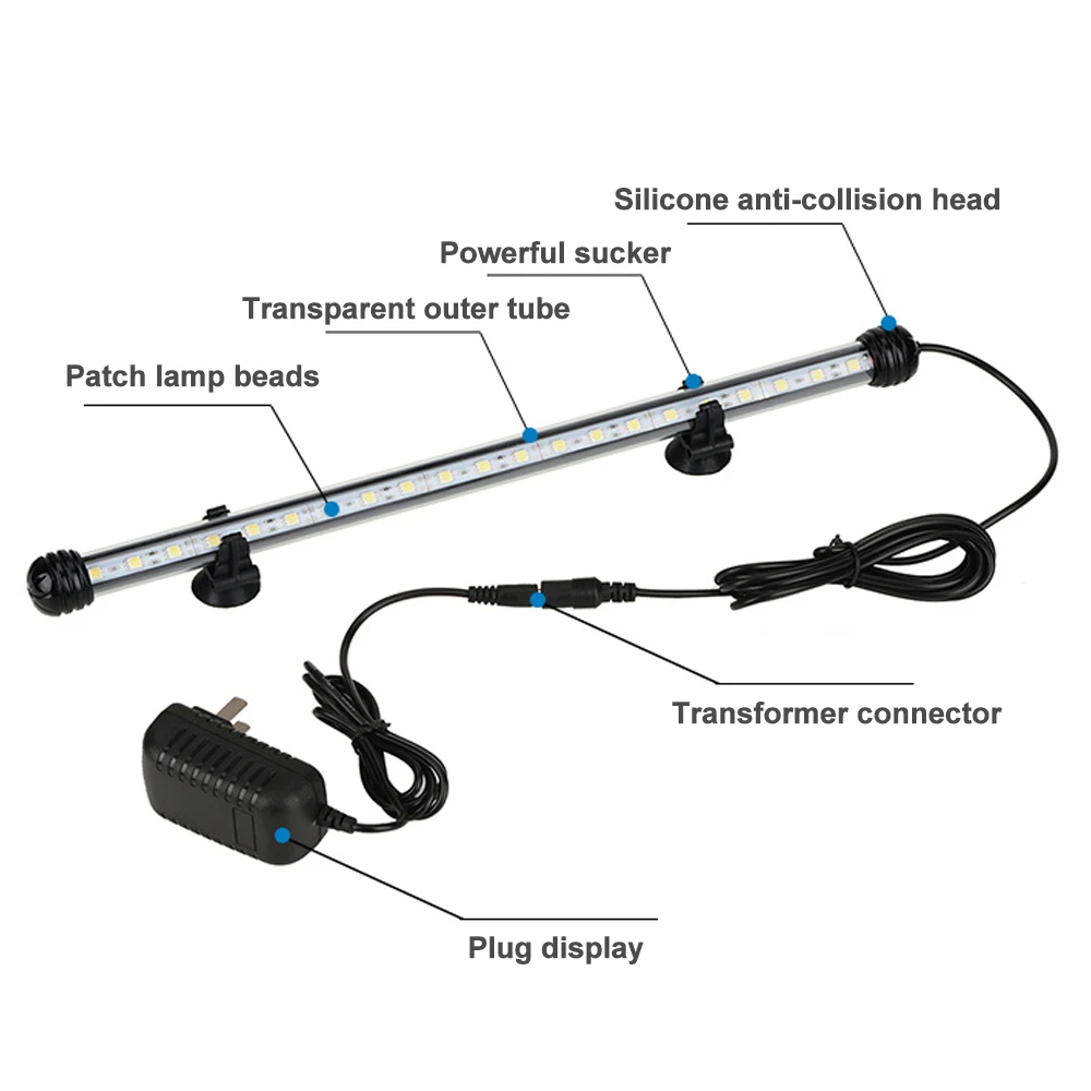 Аквариумная Светодиодная лампа водонепроницаемая для аквариума подводная