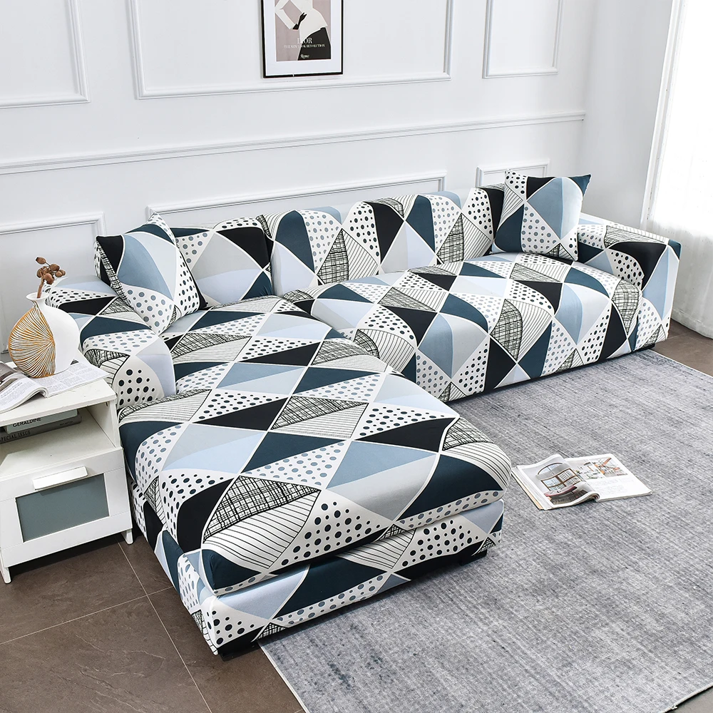 

Elastic Plaid Sofa Cover for Living Room Stretch Solid Sofa Slipcover for Couch Covers Corner L-shaped Sofa Need to Buy 2PC