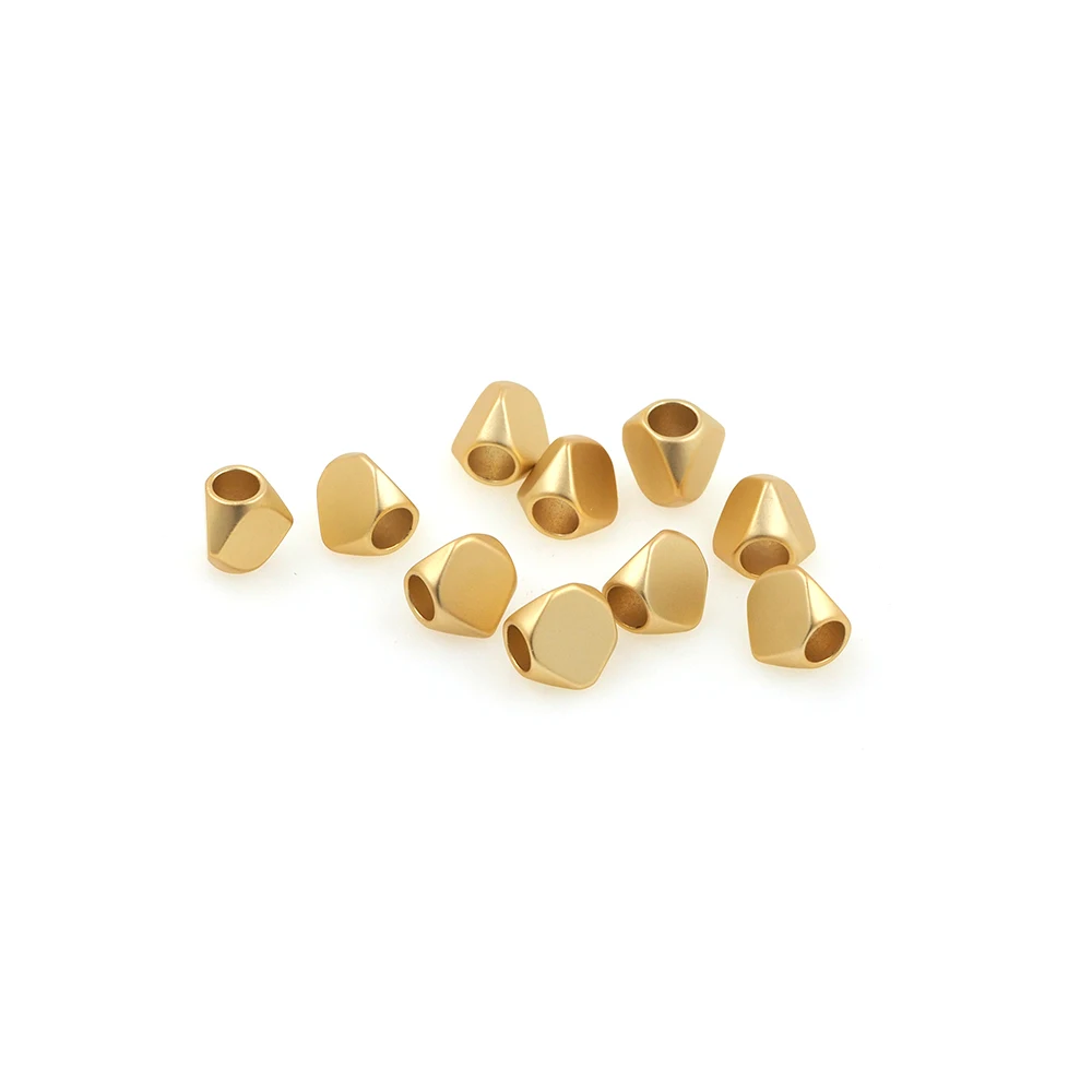 

3D Smooth Irregular Geometry Big Hole Beads For Necklace Bracelet DIY Jewelry Making