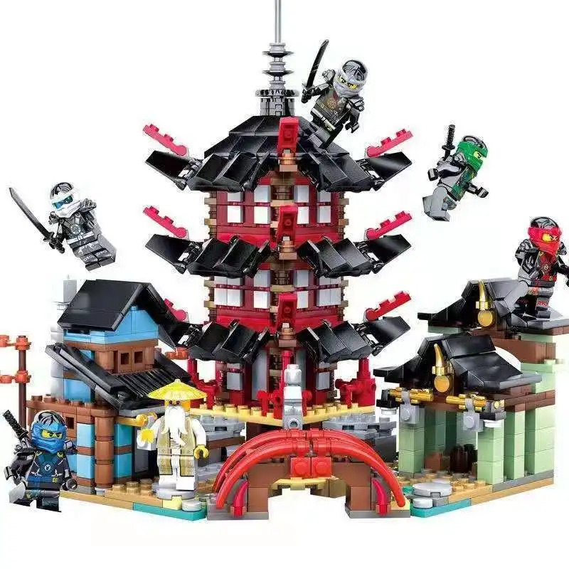 

Temple of Airjitzu Ninjagoes Diamond Building Blocks Bricks Compatible Classic Model DIY Toys for Kids Gift Assembling MOC