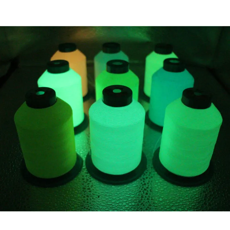 Светящаяся нить для вышивальной машины 150D со склада светящаяся/светящаяся