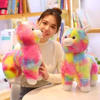 45cm cute rainbow alpaca plush dolls soft stuffed animals toys home decor gifts for kids girl