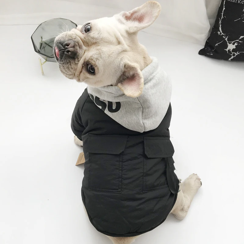 Фото SUPREPET куртка для собак зимняя одежда для собак для французского бульдога теплое хлопковое зимнее пальто для собак Одежда для больших собак ... №4