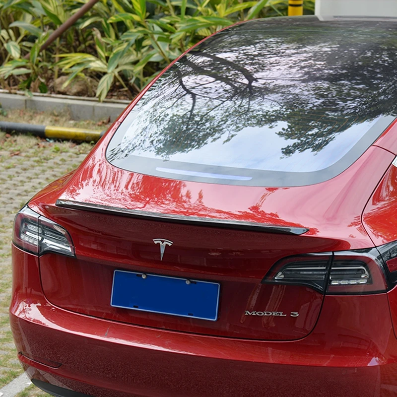 Спойлер для заднего крыла Tesla Model 3 2017 2020 спойлер багажника из углеродного волокна