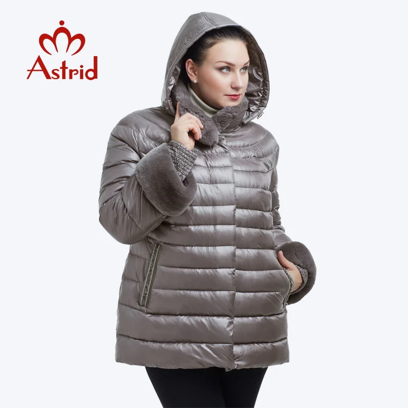Astrid Новая Осенняя Куртка парка женская зимняя теплая куртка тонкие куртки с хлопковой подкладкой пальто высокого качества FR-2036