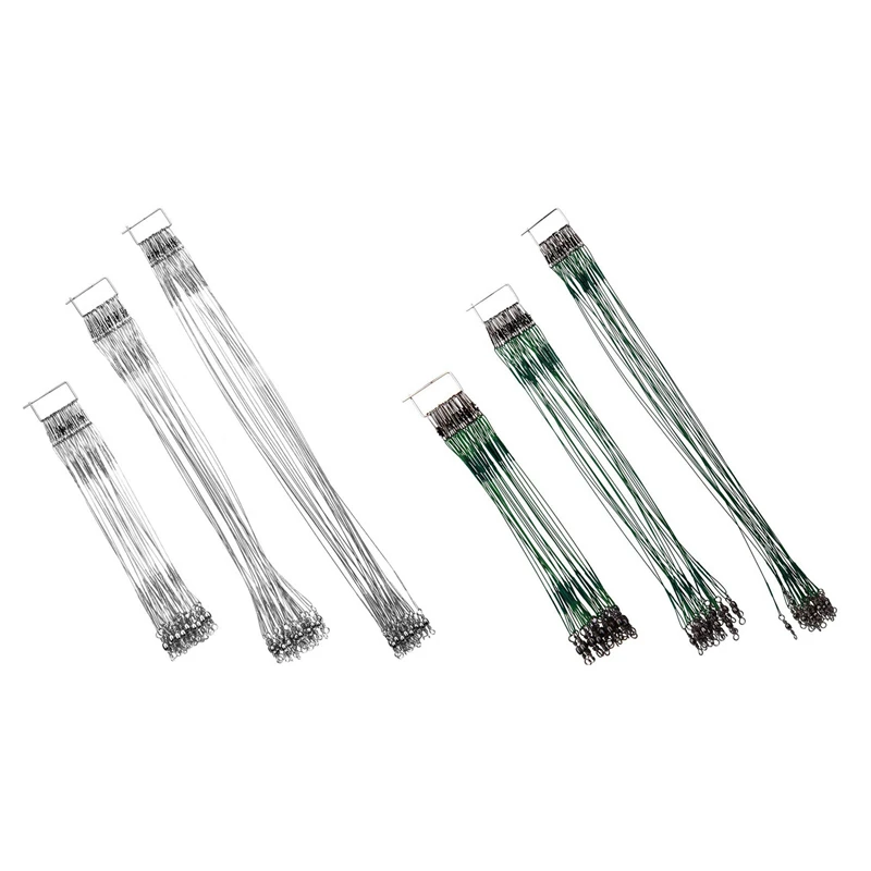 

144 шт., рыболовные поводки серебристого и зеленого цвета