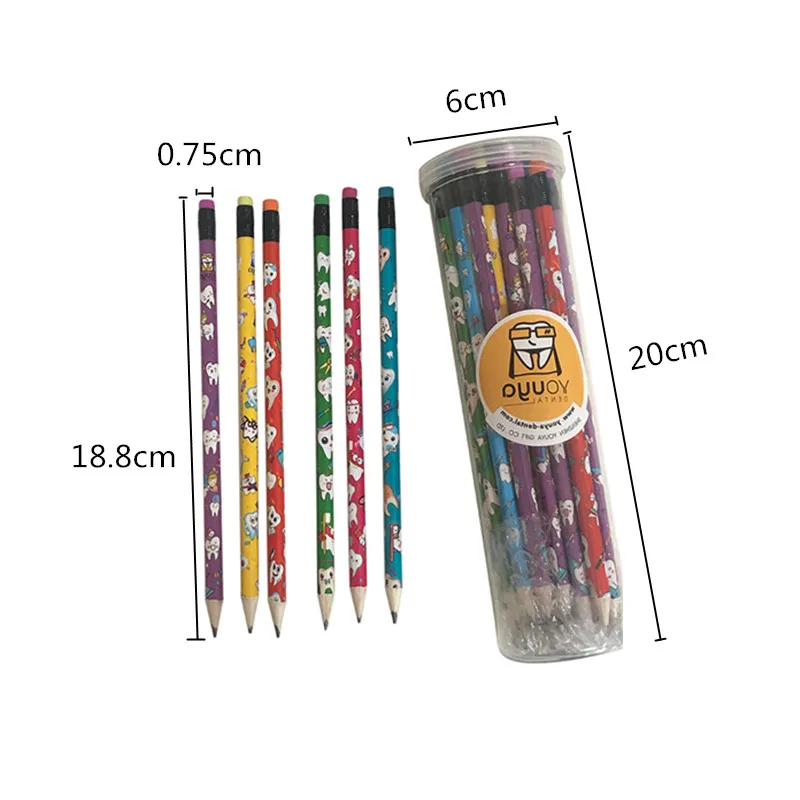 Карандаш с рисунком зубов сувенир для стоматологических клиник 36 шт./коркоркор. |